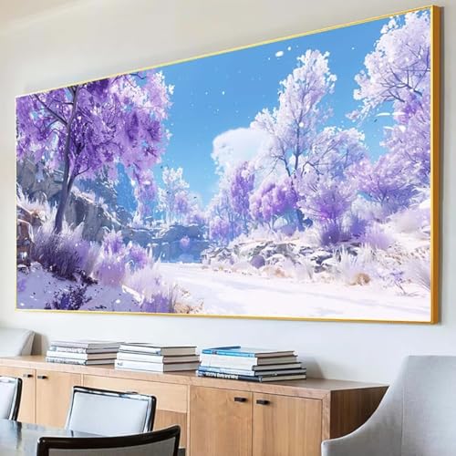 DIY 5D Diamond Painting Erwachsene Baum Diamant Painting Bilder, Blume Diamond Painting Set, 5D Diamond Painting 100x200cm Stickerei Kreuzstich Basteln Erwachsene für Wandzimmer Deko Geschenk E-3 von Peepezo