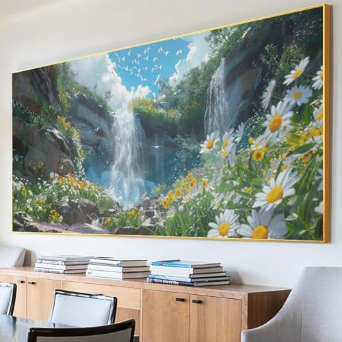 DIY 5D Diamond Painting Erwachsene Blume Diamant Painting Bilder, Fallen Diamond Painting Set, 5D Diamond Painting 100x200cm Stickerei Kreuzstich Basteln Erwachsene für Zimmer Deko Aesthetic A-0 von Peepezo