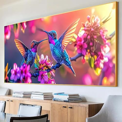 DIY 5D Diamond Painting Erwachsene Blume Diamant Painting Bilder, Vogel Diamond Painting Set, 5D Diamond Painting 100x200cm Stickerei Kreuzstich Basteln Erwachsene für Wandzimmer Deko Geschenk 4-9 von Peepezo