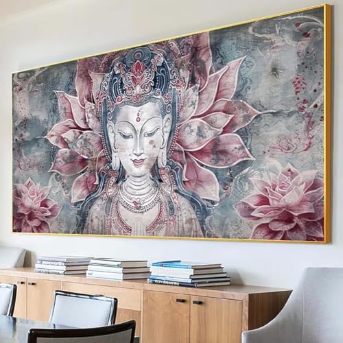 DIY 5D Diamond Painting Erwachsene Blume Diamant Painting Bilder, Zen Diamond Painting Set, 5D Diamond Painting 30x60cm Stickerei Kreuzstich Basteln Erwachsene für Zimmer Deko Aesthetic Geschenk 4-0 von Peepezo