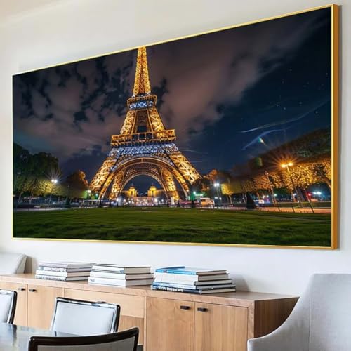 DIY 5D Diamond Painting Erwachsene Eiffelturm Diamant Painting Bilder, Paris Diamond Painting Set, 5D Diamond Painting 100x200cm Stickerei Kreuzstich Basteln Erwachsene für Zimmer Deko Aesthetic 0-3 von Peepezo