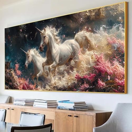 DIY 5D Diamond Painting Erwachsene Einhorn Diamant Painting Bilder, Tier Diamond Painting Set, 5D Diamond Painting 30x60cm Stickerei Kreuzstich Basteln Erwachsene für Wandzimmer Deko Geschenk C-I von Peepezo