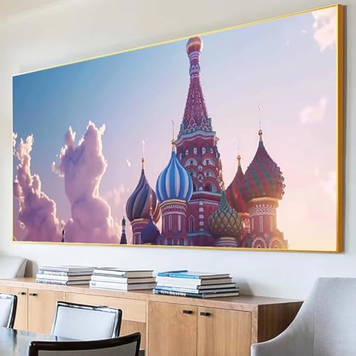 DIY 5D Diamond Painting Erwachsene Kirche Diamant Painting Bilder, Landschaft Diamond Painting Set, 5D Diamond Painting 80x160cm Stickerei Kreuzstich Basteln Erwachsene für Zimmer Deko Aesthetic I-Y von Peepezo