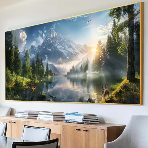 DIY 5D Diamond Painting Erwachsene Landschaft Diamant Painting Bilder, Baum Diamond Painting Set, 5D Diamond Painting 50x100cm Stickerei Kreuzstich Basteln Erwachsene für Zimmer Deko Aesthetic 0-O von Peepezo