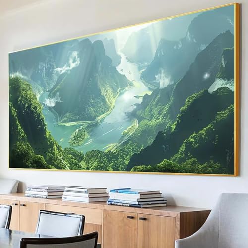 DIY 5D Diamond Painting Erwachsene Landschaft Diamant Painting Bilder, Berg Diamond Painting Set, 5D Diamond Painting 100x200cm Stickerei Kreuzstich Basteln Erwachsene für Zimmer Deko Aesthetic D-U von Peepezo