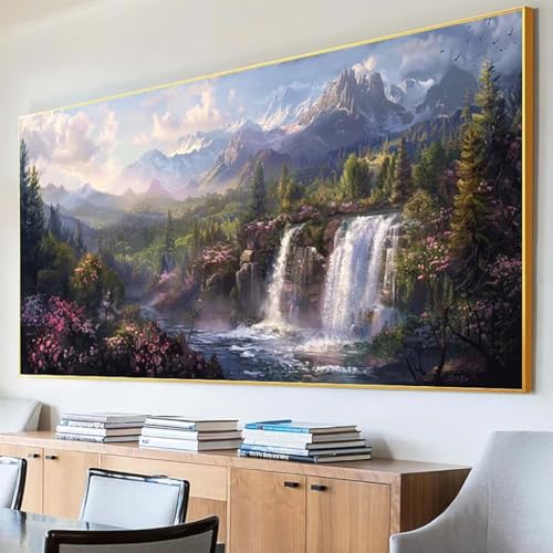 DIY 5D Diamond Painting Erwachsene Landschaft Diamant Painting Bilder, Fallen Diamond Painting Set, 5D Diamond Painting 100x200cm Stickerei Kreuzstich Basteln Erwachsene für Zimmer Deko Aesthetic 4-L von Peepezo