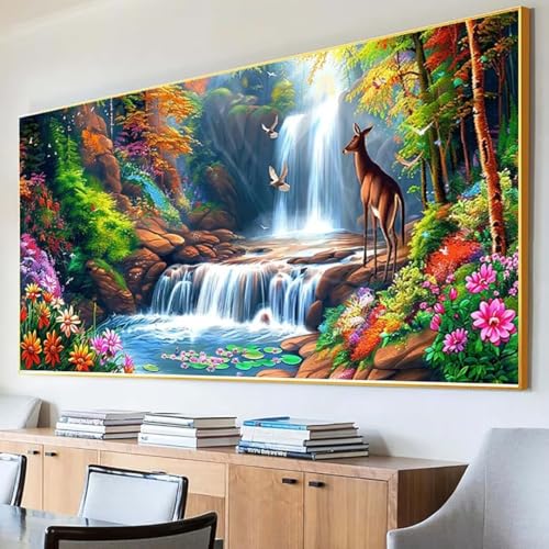 DIY 5D Diamond Painting Erwachsene Landschaft Diamant Painting Bilder, Fallen Diamond Painting Set, 5D Diamond Painting 80x160cm Stickerei Kreuzstich Basteln Erwachsene für Zimmer Deko Aesthetic U-3 von Peepezo