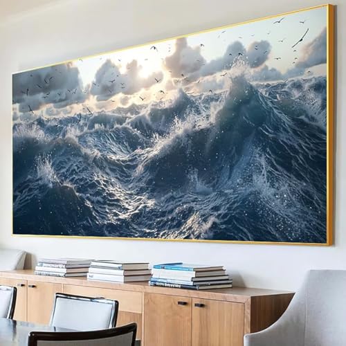 DIY 5D Diamond Painting Erwachsene Landschaft Diamant Painting Bilder, Meer Diamond Painting Set, 5D Diamond Painting 30x60cm Stickerei Kreuzstich Basteln Erwachsene für Zimmer Deko Aesthetic 1-8 von Peepezo