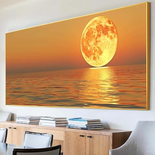 DIY 5D Diamond Painting Erwachsene Landschaft Diamant Painting Bilder, Mond Diamond Painting Set, 5D Diamond Painting 40x80cm Stickerei Kreuzstich Basteln Erwachsene für Zimmer Deko Aesthetic 8-4 von Peepezo