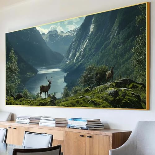 DIY 5D Diamond Painting Erwachsene Landschaft Diamant Painting Bilder, Tier Diamond Painting Set, 5D Diamond Painting 30x60cm Stickerei Kreuzstich Basteln Erwachsene für Zimmer Deko Aesthetic 5-2 von Peepezo