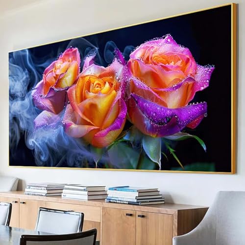 DIY 5D Diamond Painting Erwachsene Rose Diamant Painting Bilder, Blume Diamond Painting Set, 5D Diamond Painting 30x60cm Stickerei Kreuzstich Basteln Erwachsene für Zimmer Deko Aesthetic Geschenk B-M von Peepezo