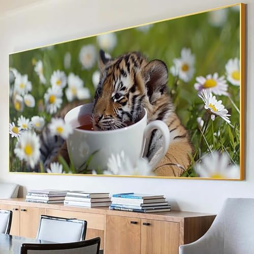 DIY 5D Diamond Painting Erwachsene Tier Diamant Painting Bilder, Blume Diamond Painting Set, 5D Diamond Painting 100x200cm Stickerei Kreuzstich Basteln Erwachsene für Wandzimmer Deko Geschenk J-0 von Peepezo