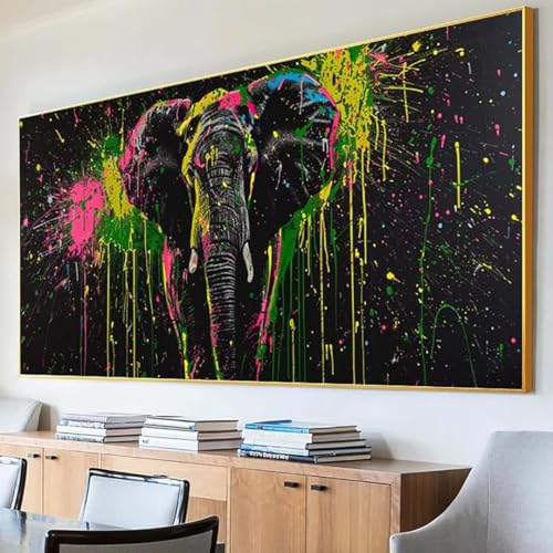 DIY 5D Diamond Painting Erwachsene Tier Diamant Painting Bilder, Elefant Diamond Painting Set, 5D Diamond Painting 30x60cm Stickerei Kreuzstich Basteln Erwachsene für Wandzimmer Deko Geschenk 0-0 von Peepezo