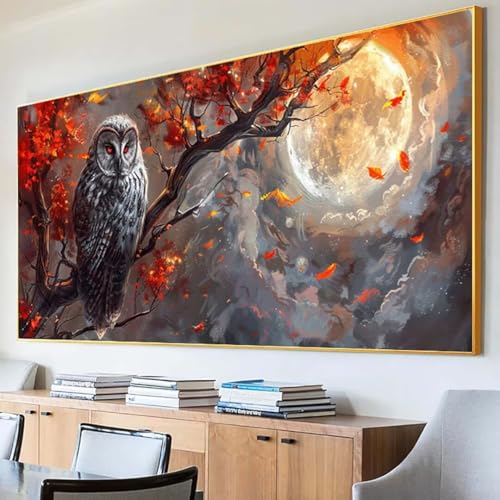 DIY 5D Diamond Painting Erwachsene Tier Diamant Painting Bilder, Herbst Diamond Painting Set, 5D Diamond Painting 30x60cm Stickerei Kreuzstich Basteln Erwachsene für Zimmer Deko Aesthetic Geschenk 8-7 von Peepezo