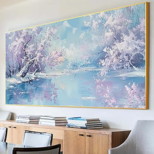 DIY 5D Diamond Painting Erwachsene Winter Diamant Painting Bilder, Blume Diamond Painting Set, 5D Diamond Painting 30x60cm Stickerei Kreuzstich Basteln Erwachsene für Wandzimmer Deko Geschenk Q-N von Peepezo