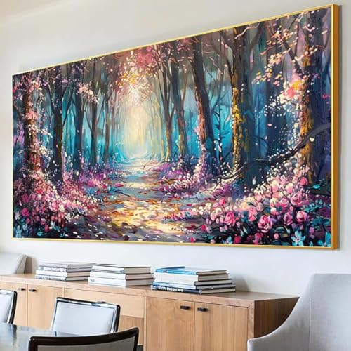 Diamond Painting Baum Diamond Painting Erwachsene Groß XXL 30x60cm Diamant Painting Bilder Set, 5D Diamond Painting Blume, DIY Cross Stickerei Diamond-Painting Basteln für Wandzimmer Deko Geschenk D-3 von Peepezo