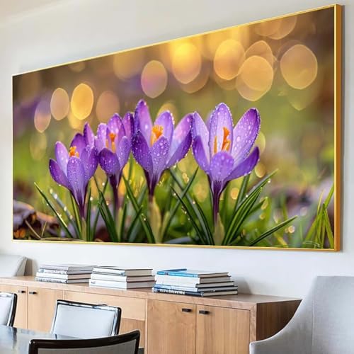 Diamond Painting Blatt Diamond Painting Erwachsene Groß XXL 100x200cm Diamant Painting Bilder Set, 5D Diamond Painting Blume, DIY Cross Stickerei Diamond-Painting Basteln, Wandzimmer Deko Geschenk 6-3 von Peepezo