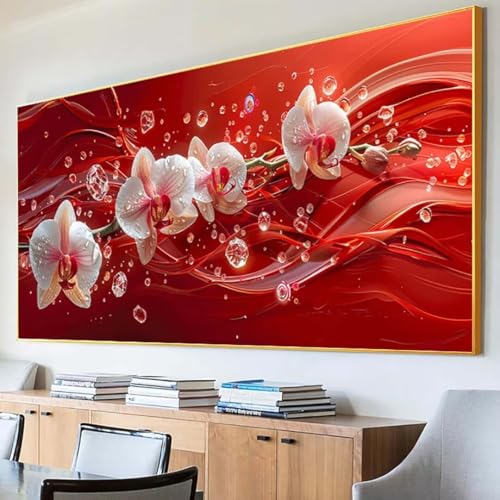 Diamond Painting Blume Diamond Painting Erwachsene Groß XXL 30x60cm Diamant Painting Bilder Set, 5D Diamond Painting Blatt, DIY Cross Stickerei Diamond-Painting Basteln, Wandzimmer Deko Geschenk 6-Z von Peepezo