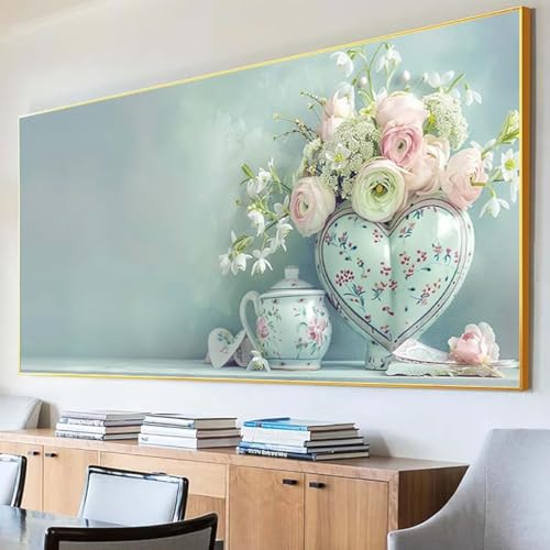 Diamond Painting Blume Diamond Painting Erwachsene Groß XXL 30x60cm Diamant Painting Bilder Set, 5D Diamond Painting Blatt, DIY Cross Stickerei Diamond-Painting Basteln, Wandzimmer Deko Geschenk Y-9 von Peepezo