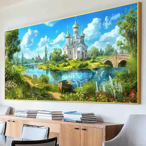 Diamond Painting Boot Diamond Painting Erwachsene groß xxl 40x80cm Diamant Painting Bilder Set, 5D Diamond Painting Baum, DIY Cross Stickerei Diamond-Painting Basteln für Wandzimmer Deko Geschenk R-0 von Peepezo