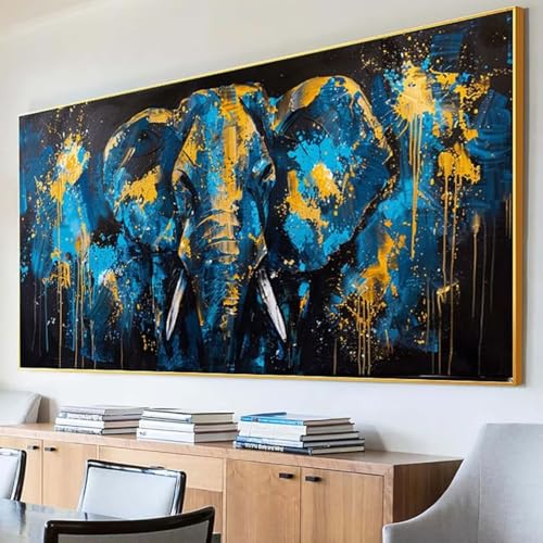 Diamond Painting Elefant Diamond Painting Erwachsene Groß XXL 40x80cm Diamant Painting Bilder Set, 5D Diamond Painting Tier, DIY Cross Stickerei Diamond-Painting Basteln, Wandzimmer Deko Geschenk O-7 von Peepezo