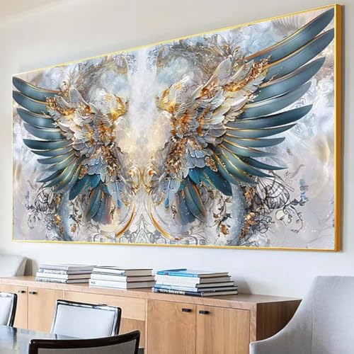 Diamond Painting Engel Diamond Painting Erwachsene Groß XXL 80x160cm Diamant Painting Bilder Set, 5D Diamond Painting FlüGel, DIY Cross Stickerei Diamond-Painting Basteln, Wandzimmer Deko Geschenk O-Q von Peepezo