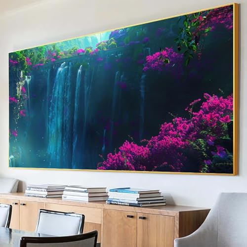 Diamond Painting Fallen Diamond Painting Erwachsene Groß XXL 100x200cm Diamant Painting Bilder Set, 5D Diamond Painting Blume, DIY Cross Stickerei Diamond-Painting Basteln Wandzimmer Deko Geschenk 9-7 von Peepezo