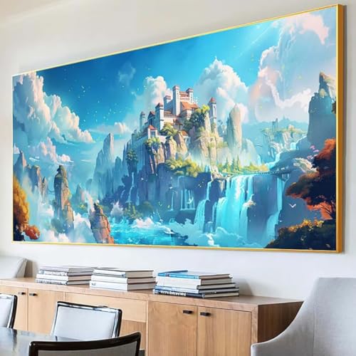 Diamond Painting Fallen Diamond Painting Erwachsene Groß XXL 60x120cm Diamant Painting Bilder Set, 5D Diamond Painting Landschaft, DIY Cross Stickerei Diamond-Painting Basteln für Wandzimmer Deko 6-4 von Peepezo