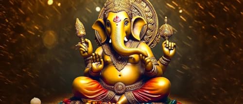 Diamond Painting Ganesha Malen Nach Zahlen Erwachsene 5D Diamant Painting Bilder Kinder, DIY Diamond Painting Blitz Dimondpaintin Groß XXL Full Drill Cross Stickerei für Home Wanddeko Gifts 30x70cm von Peepezo