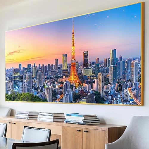 Diamond Painting Landschaft Diamond Painting Erwachsene Groß XXL 30x60cm Diamant Painting Bilder Set, 5D Diamond Painting Architektur, DIY Cross Stickerei Diamond-Painting Basteln, Wandzimmer Deko 0-5 von Peepezo