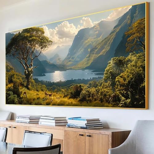 Diamond Painting Landschaft Diamond Painting Erwachsene Groß XXL 30x60cm Diamant Painting Bilder Set, 5D Diamond Painting Berg, DIY Cross Stickerei Diamond-Painting Basteln für Wandzimmer Deko K-3 von Peepezo