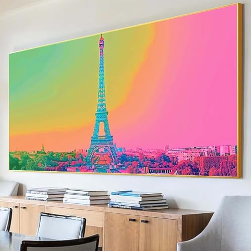 Diamond Painting Landschaft Diamond Painting Erwachsene Groß XXL 30x60cm Diamant Painting Bilder Set, 5D Diamond Painting Eiffelturm, DIY Cross Stickerei Diamond-Painting Basteln, Wandzimmer Deko B-7 von Peepezo