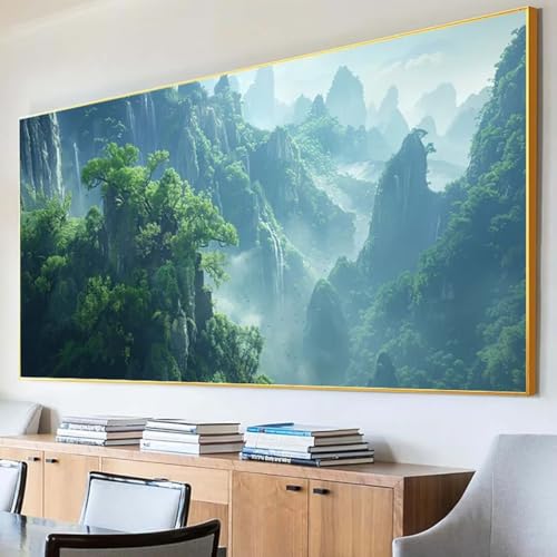 Diamond Painting Landschaft Diamond Painting Erwachsene Groß XXL 40x80cm Diamant Painting Bilder Set, 5D Diamond Painting Berg, DIY Cross Stickerei Diamond-Painting Basteln für Wandzimmer Deko H-R von Peepezo