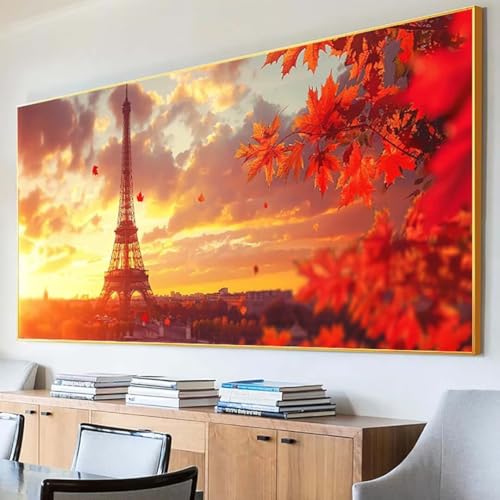 Diamond Painting Landschaft Diamond Painting Erwachsene Groß XXL 40x80cm Diamant Painting Bilder Set, 5D Diamond Painting Stadt, DIY Cross Stickerei Diamond-Painting Basteln für Wandzimmer Deko 6-3 von Peepezo