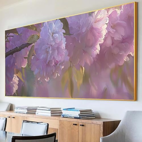 Diamond Painting Landschaft Diamond Painting Erwachsene Groß XXL 50x100cm Diamant Painting Bilder Set, 5D Diamond Painting Blume, DIY Cross Stickerei Diamond-Painting Basteln für Wandzimmer Deko 7-5 von Peepezo