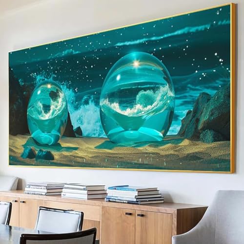 Diamond Painting Meer Diamond Painting Erwachsene Groß XXL 100x200cm Diamant Painting Bilder Set, 5D Diamond Painting Sternenhimmel, DIY Cross Stickerei Diamond-Painting Basteln, Wandzimmer Deko 5-5 von Peepezo