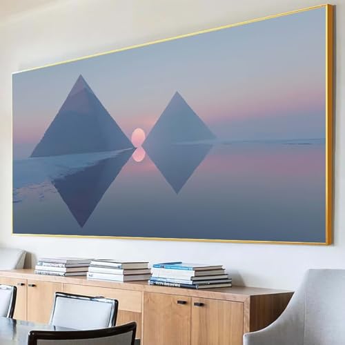 Diamond Painting Mond Diamond Painting Erwachsene Groß XXL 60x120cm Diamant Painting Bilder Set, 5D Diamond Painting Pyramide, DIY Cross Stickerei Diamond-Painting Basteln Wandzimmer Deko Geschenk T-1 von Peepezo