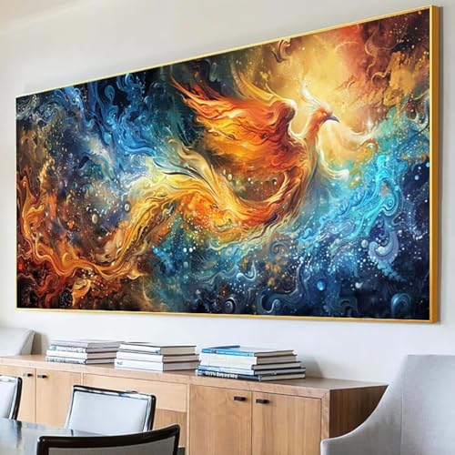 Diamond Painting PhöNix Diamond Painting Erwachsene Groß XXL 100x200cm Diamant Painting Bilder Set, 5D Diamond Painting Sternenhimmel, DIY Cross Stickerei Diamond-Painting Basteln, Wandzimmer Deko 2-1 von Peepezo