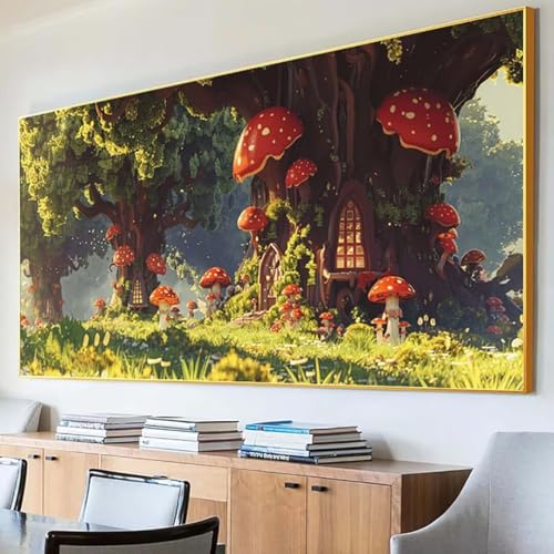 Diamond Painting Pilz Diamond Painting Erwachsene Groß XXL 30x60cm Diamant Painting Bilder Set, 5D Diamond Painting Baum, DIY Cross Stickerei Diamond-Painting Basteln für Wandzimmer Deko Geschenk F-O von Peepezo