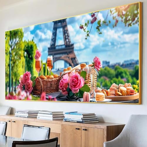 Diamond Painting Rose Diamond Painting Erwachsene Groß XXL 80x160cm Diamant Painting Bilder Set, 5D Diamond Painting Weinglas, DIY Cross Stickerei Diamond-Painting Basteln Wandzimmer Deko Geschenk 8-T von Peepezo