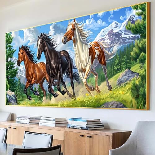 Diamond Painting Tier Diamond Painting Erwachsene Groß XXL 30x60cm Diamant Painting Bilder Set, 5D Diamond Painting Landschaft, DIY Cross Stickerei Diamond-Painting Basteln für Wandzimmer Deko 8-F von Peepezo