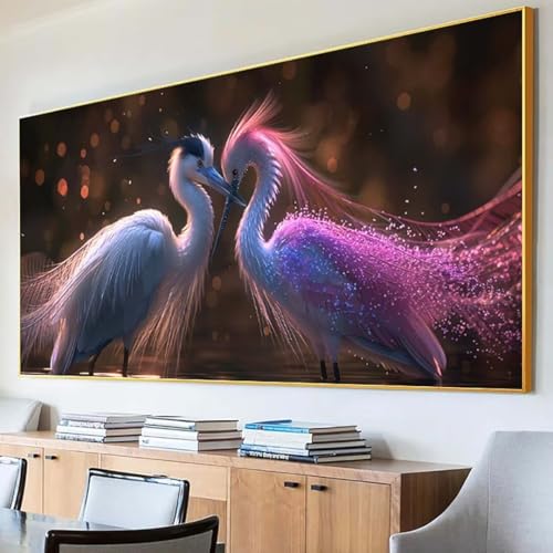 Diamond Painting Tier Diamond Painting Erwachsene Groß XXL 60x120cm Diamant Painting Bilder Set, 5D Diamond Painting Vogel, DIY Cross Stickerei Diamond-Painting Basteln, Wandzimmer Deko Geschenk 0-0 von Peepezo