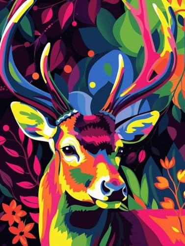 Diamond Painting Tiere Diamond Painting Erwachsene klein 30x40cm Diamant Painting Bilder Set, 5D Diamond Painting Hirsch, DIY Cross Stickerei Diamond-Painting Basteln für Wandzimmer Deko Geschenk P-2 von Peepezo