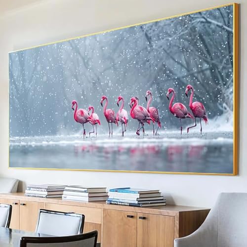 Diamond Painting Vogel Diamond Painting Erwachsene Groß XXL 100x200cm Diamant Painting Bilder Set, 5D Diamond Painting Flamingo, DIY Cross Stickerei Diamond-Painting Basteln für Wandzimmer Deko Y-9 von Peepezo