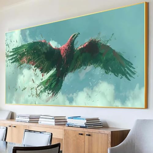 Diamond Painting Vogel Diamond Painting Erwachsene Groß XXL 80x160cm Diamant Painting Bilder Set, 5D Diamond Painting Wolke, DIY Cross Stickerei Diamond-Painting Basteln, Wandzimmer Deko Geschenk 6-V von Peepezo