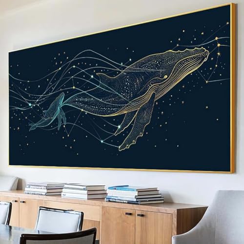 Diamond Painting Wal Diamond Painting Erwachsene Groß XXL 100x200cm Diamant Painting Bilder Set, 5D Diamond Painting Tier, DIY Cross Stickerei Diamond-Painting Basteln für Wandzimmer Deko Geschenk R-Q von Peepezo