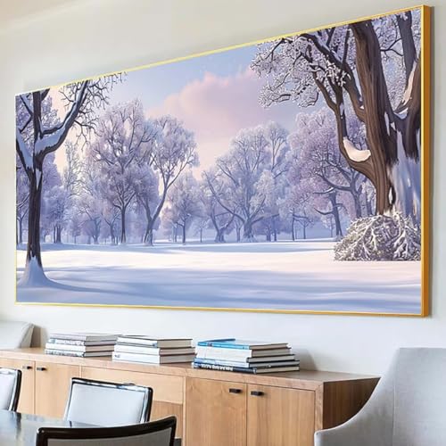 Diamond Painting Winter Diamond Painting Erwachsene Groß XXL 70x140cm Diamant Painting Bilder Set, 5D Diamond Painting Baum, DIY Cross Stickerei Diamond-Painting Basteln, Wandzimmer Deko Geschenk L-3 von Peepezo