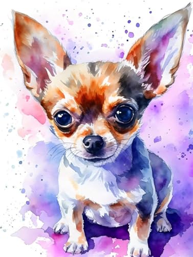 Tier Diamond Painting Erwachsene, Hund Diamond Painting Kinder Anfänger DIY 5D Diamant Kunst Stickerei Kreuzstich Bilder Bastelset, Deko Wohnzimmer, Geburtstagsgeschenk für Frauen 40x50cm -27hBc von Peepezo