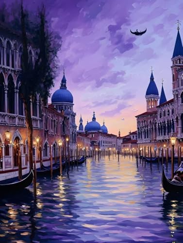 Venedig Diamond Painting Erwachsene, Landschaft Diamond Painting Kinder Anfänger 5D Diamant Kunst Stickerei Kreuzstich Bilder Bastelset, Deko Wohnzimmer, Geburtstagsgeschenk für Frauen 40x50cm -3sRc von Peepezo