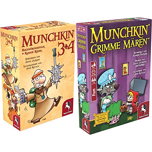 Pegasus Spiele 17224G - Munchkin 3+4 & 18402G - Munchkin, Grimme Mären von Pegasus Spiele